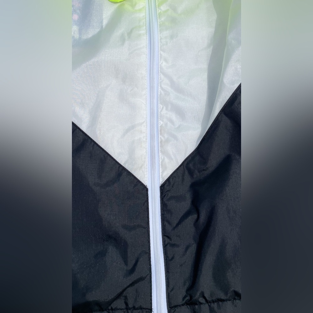 Vtg 90s Brooks International Hydro Flow Windbreaker Jacket Neon Yellow Unisex - Picture 8 of 10